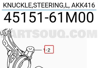 Suzuki 4515161M00 KNUCKLE,STEERING,L, AKK416
