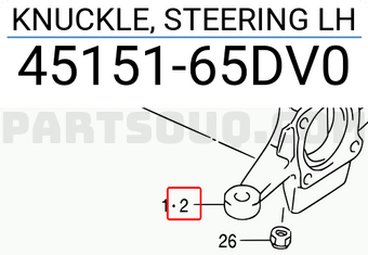 Suzuki 4515165DV0 KNUCKLE, STEERING LH