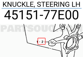 Suzuki 4515177E00 KNUCKLE, STEERING LH