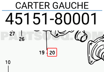 Suzuki 4515180001 CARTER GAUCHE