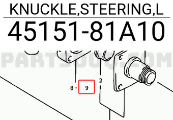 Suzuki 4515181A10 KNUCKLE,STEERING,L