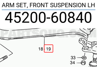 Suzuki 4520060840 ARM SET, FRONT SUSPENSION LH