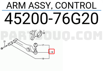 Suzuki 4520076G20 ARM ASSY, CONTROL
