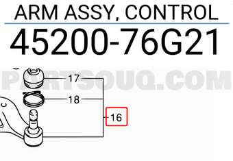 Suzuki 4520076G21 ARM ASSY, CONTROL