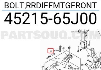 Suzuki 4521565J00 BOLT,RRDIFFMTGFRONT