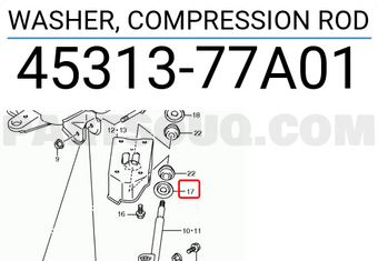 Suzuki 4531377A01 WASHER, COMPRESSION ROD