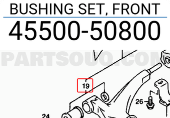 Suzuki 4550050800 BUSHING SET, FRONT