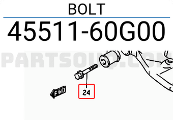 Suzuki 4551160G00 BOLT
