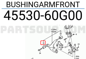 Suzuki 4553060G00 BUSHINGARMFRONT