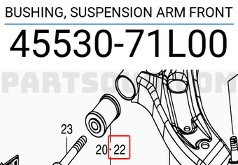 Suzuki 4553071L00 BUSHING, SUSPENSION ARM FRONT