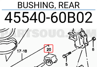 Suzuki 4554060B02 BUSHING, REAR