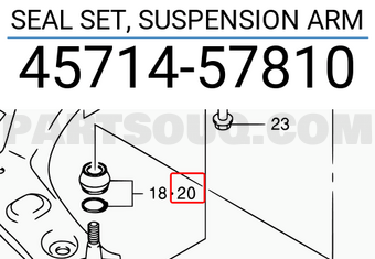 Suzuki 4571457810 SEAL SET, SUSPENSION ARM
