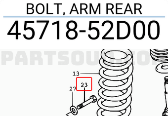 Suzuki 4571852D00 BOLT, ARM REAR