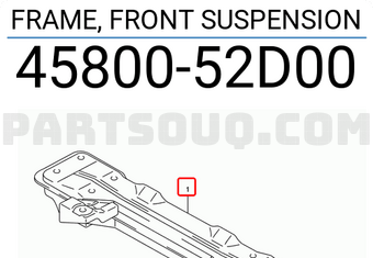Suzuki 4580052D00 FRAME, FRONT SUSPENSION