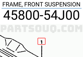 Suzuki 4580054J00 FRAME, FRONT SUSPENSION