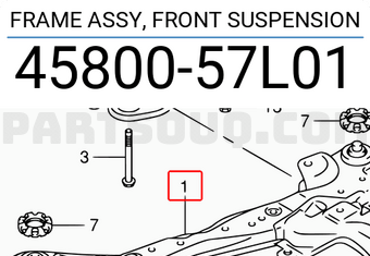 Suzuki 4580057L01 FRAME ASSY, FRONT SUSPENSION