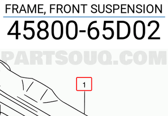 Suzuki 4580065D02 FRAME, FRONT SUSPENSION