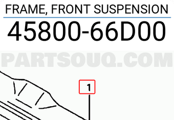 Suzuki 4580066D00 FRAME, FRONT SUSPENSION