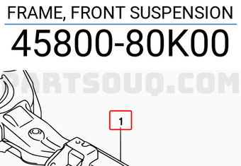 Suzuki 4580080K00 FRAME, FRONT SUSPENSION