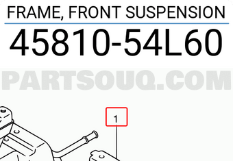 Suzuki 4581054L60 FRAME, FRONT SUSPENSION
