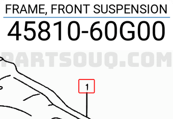 Suzuki 4581060G00 FRAME, FRONT SUSPENSION