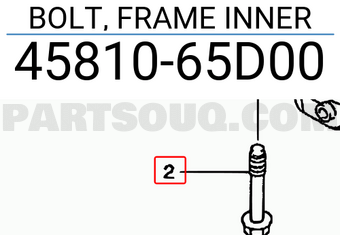 Suzuki 4581065D00 BOLT, FRAME INNER