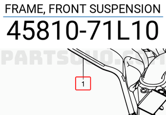 Suzuki 4581071L10 FRAME, FRONT SUSPENSION