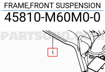 Suzuki 45810M60M00 FRAME,FRONT SUSPENSION