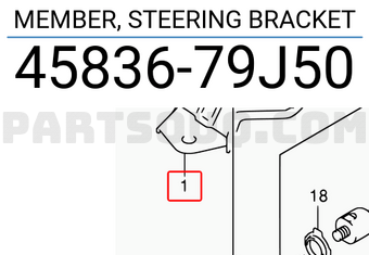 Suzuki 4583679J50 MEMBER, STEERING BRACKET