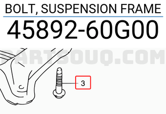 Suzuki 4589260G00 BOLT, SUSPENSION FRAME