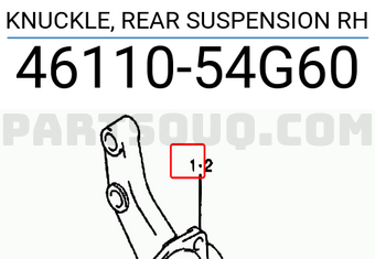 Suzuki 4611054G60 KNUCKLE, REAR SUSPENSION RH