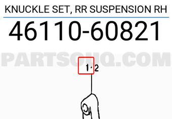 Suzuki 4611060821 KNUCKLE SET, RR SUSPENSION RH