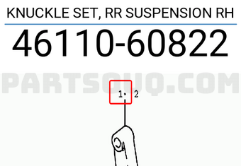 Suzuki 4611060822 KNUCKLE SET, RR SUSPENSION RH