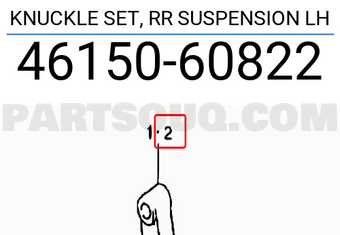 Suzuki 4615060822 KNUCKLE SET, RR SUSPENSION LH