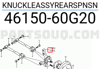 Suzuki 4615060G20 KNUCKLEASSYREARSPNSN