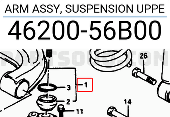 Suzuki 4620056B00 ARM ASSY, SUSPENSION UPPE
