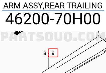 Suzuki 4620070H00 ARM ASSY,REAR TRAILING