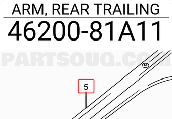Suzuki 4620081A11 ARM, REAR TRAILING