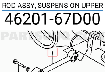 Suzuki 4620167D00 ROD ASSY, SUSPENSION UPPER