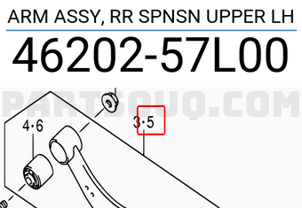 Suzuki 4620257L00 ARM ASSY, RR SPNSN UPPER LH