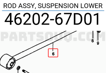 Suzuki 4620267D01 ROD ASSY, SUSPENSION LOWER