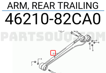 Suzuki 4621082CA0 ARM, REAR TRAILING