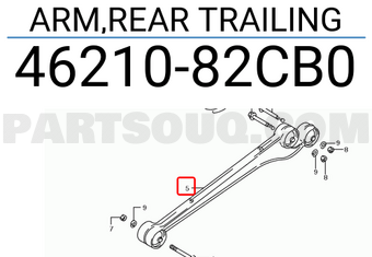 Suzuki 4621082CB0 ARM,REAR TRAILING