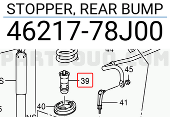 Suzuki 4621778J00 STOPPER, REAR BUMP