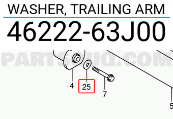 Suzuki 4622263J00 WASHER, TRAILING ARM