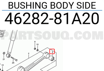 Suzuki 4628281A20 BUSHING BODY SIDE