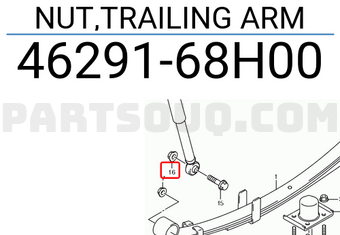 Suzuki 4629168H00 NUT,TRAILING ARM