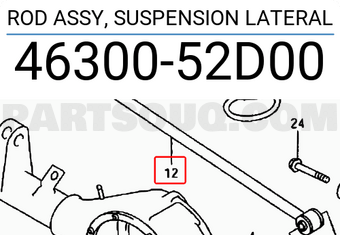 Suzuki 4630052D00 ROD ASSY, SUSPENSION LATERAL