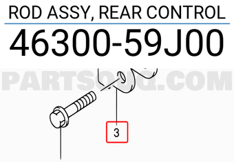 Suzuki 4630059J00 ROD ASSY, REAR CONTROL