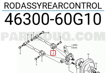 Suzuki 4630060G10 RODASSYREARCONTROL